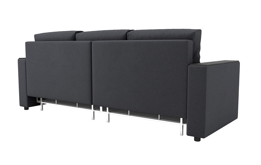 Гермес / Диван - кровать 3-х мест велюр parma 27 темно-серый